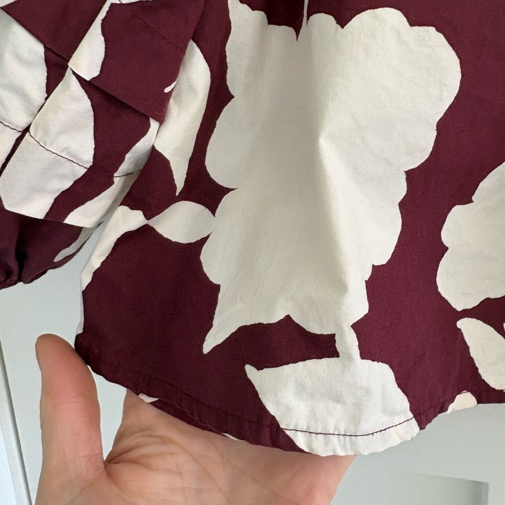 Apiece Apart Tule Floral-Print Organic Cotton Top Size XS - Picture 7 of 10